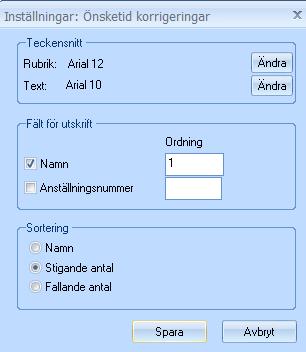 Under urval av planeringsgrupper väljer du vilken planeringar du vill ta med Under inställningar kan du sedan bestämma vilken information du vill skriva ut.