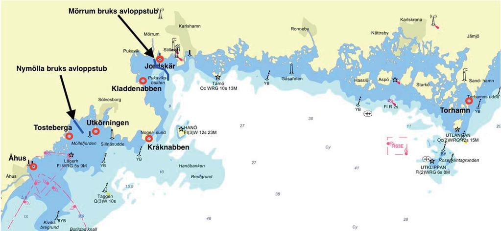 Fiskfysiologi Undersökningar åt Stora Enso och Södra Cell 17 För att studera eventuell påverkan och effekt av avloppsvatten från Mörrums bruk och Nymölla bruk har undersökningar av hälsotillstånd och