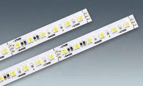 lm/w Färgtemperatur 2700-6400K Antal dioder 2x120/m Ljusstyrka 680 lux Utförande Art.