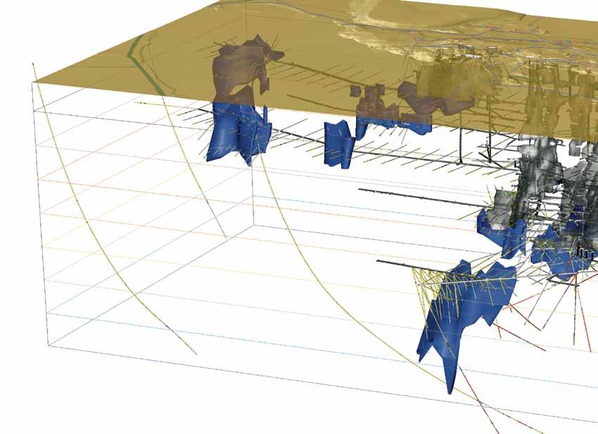 A D A N N E M O R A J Ä R N M A L M S G R U V A - G E O L O G I & J Ä R N F Ö R E K O M S T E R Dannemorafältets geologi Berggrunden i Dannemorafältet består till stora delar av brant stupande lager