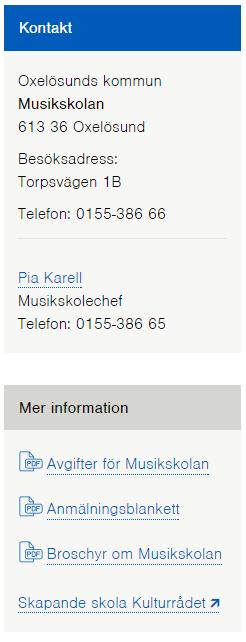 I vissa fall ska annan kontaktperson än Kommuncenter stå. Använd ej förkortningar. Skriv Telefon och Mobil med versal.