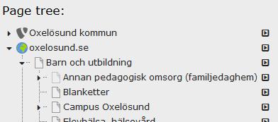 Om sidträdets rubrik ska leda till en annan sida används Link Exempel: Sidan Kost ligger under Kommun och politik