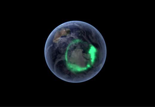 områden i magnetosfären, vilket gör att polarskenet huvudsakligen uppträder i ringformade områden runt jordens två magnetiska poler.