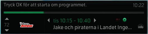 Playtjänster Sid 10 Tv-guiden: visar en översikt över alla dina kanaler och program. Miniguiden: visar information om det program du ser på just nu.