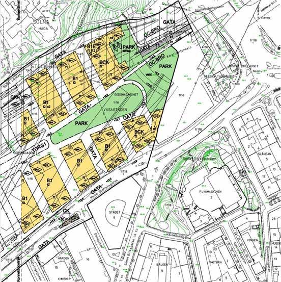20 Grön infrastruktur i planering och prövning C. FÖRSLAG TILL INSATSOMRÅDEN OCH ÅTGÄRDER ENLIGT REGIONAL HANDLINGSPLAN Figur 100. Allmän platsmark kan till exempel vara natur, torg eller park.