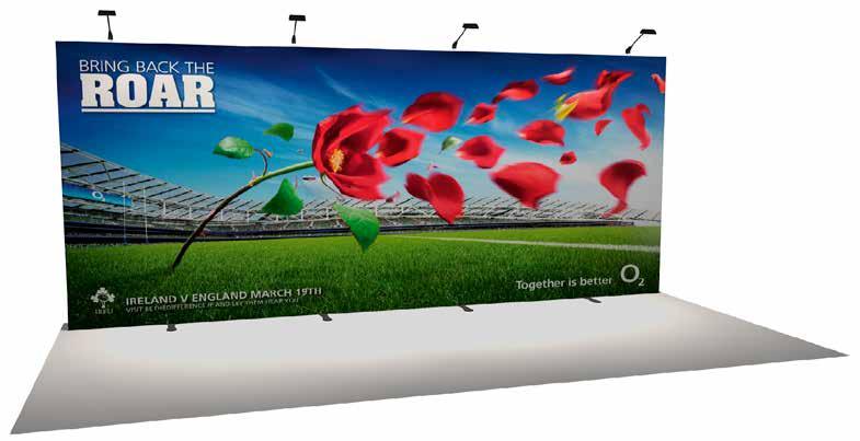 Fristående vägg/backdrop: 18m 2