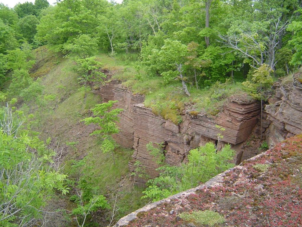Berggrund av kalksten i