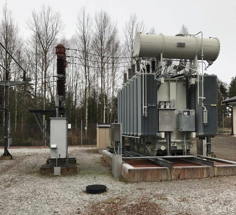 Figur 2.7, Integrerad strömtransformator på ovansidan av krafttransformatorn i ett 50 kv nät. 2.3.