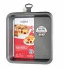 Kraftiga formar av rostfritt stål som inte viker sig i ugnen men 2 lager Non-Stick beläggning (PFOA) fritt både i och utanpå formen.