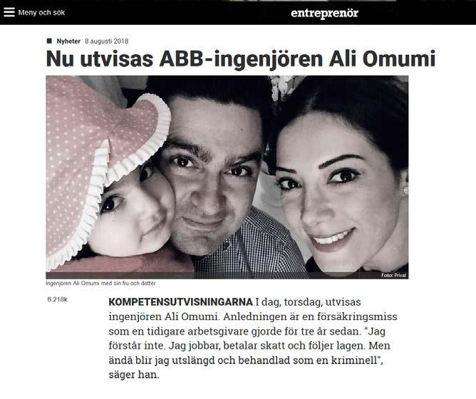 www.entreprenor.se Exempelvis anser Migrationsverket att avvikelser i anställningsvillkoren hos en tidigare arbetsgivare ska leda till återkallelse av tillståndet om inte en självrättelse gjorts.