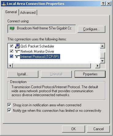 ANVÄNDA PROJEKTORN 5. Klicka på "Egenskaper". 6. Ange IP-adress och subnetmask, och tryck sedan på "OK". 7. Tryck på "Menu"-knappen på projektorn. 8. Öppna på projektorn Nätverk > LAN. 9.