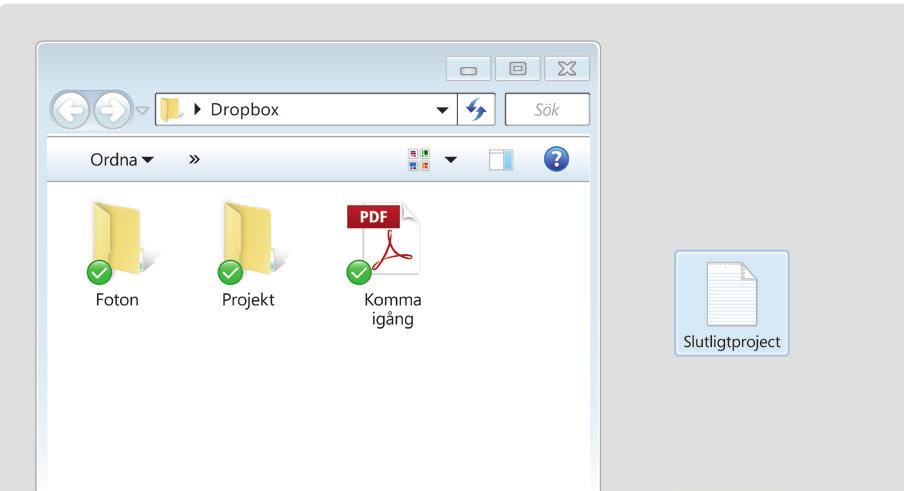 1 Håll dina filer säkra Dropbox gör det möjligt att spara foton, dokument, videor och andra filer på