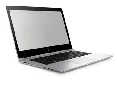 HP Sure View-tekniken reducerar visningsmöjligheterna i sekretessområdet för de som befinner sig vid