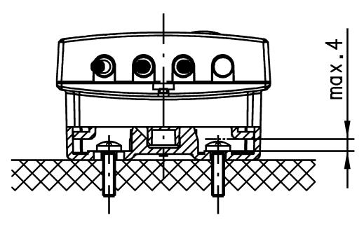 Dimensioner 17/17 Väggmontering Väggadapter (uppifrån) Väggadapter (från sidan) Maximal höjd skruvhuvud (om väggkonsolen används) OBS: