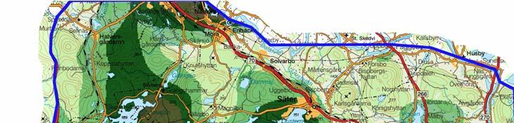 2005 Ur karta Lantmäteriverket Gävle 2006. Medgivande I 2006/160 Figur 3b. Geografisk fördelningen av älgar enligt spillningsräkningarna 2005.