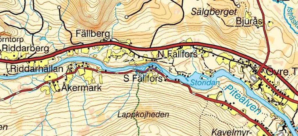 Områdets historia Det goda laxfisket i älven lockade tidigt människor att bege sig på fisketurer upp längs älven. I Fällforsen fann man ett rikt laxfiske som under medeltiden nyttjades.