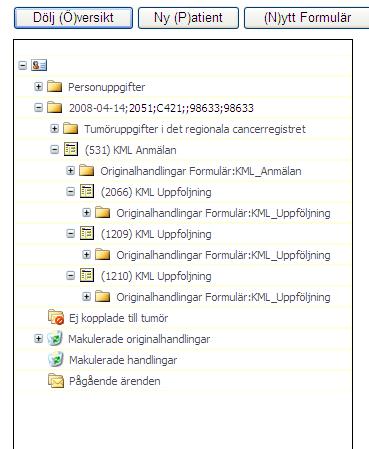 Kopplingsanvisningar för monitor 1. Databasen är byggd enligt förhållandet 1:M mellan formulär Anmälan och Uppföljning.
