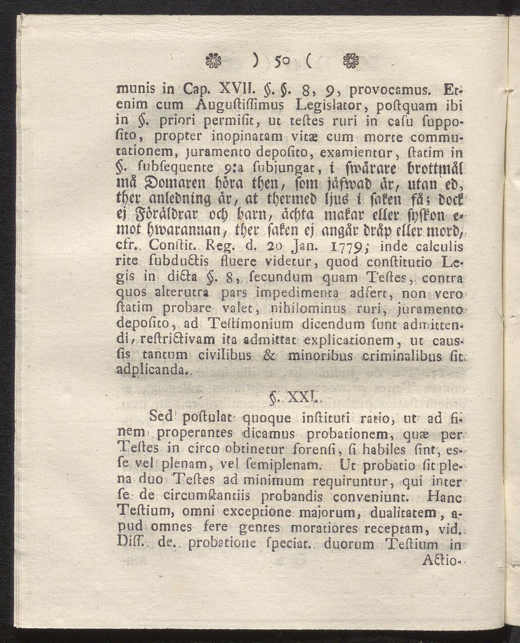 fl ) 5 ( fl munis in Cap. XVII. $. J. 8, 9, provocamus. Etenim cum Auguftiftimus Legislator, poftquam ibi in $.