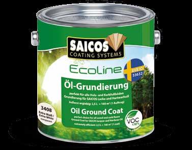 3481Eco Walnut 3474Eco Basalt Grey 3485Eco Rosewood 3477Eco Graphite 3490Eco Ebony VOC < 10 % natural oils ecologically friendly Avslutande behandling ska utföras med:» Ecoline Hardwax-Oil eller»