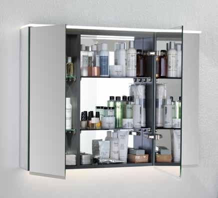 Ifö Option spegelskåp LED passar till alla våra möbelserier. Här får du spegelglas även på sidorna vilket bidrar till en ljusare känsla i badrummet.