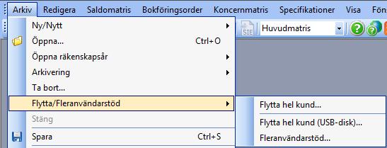 (När du checkat ut kunden och vill arbeta med kunden väljer man bara Arkiv/Öppna, och väljer