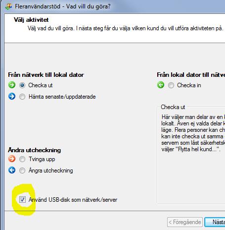 - Börja med att ställa in sökvägen till USB-servern. Detta görs under Arkiv/Inställningar och fliken Övrigt filhantering. Längst ner finns angivet USB-disk.