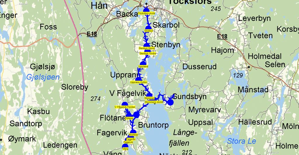 2014-09-02 15:14:56 Karta för Tur 6516 M - F Entreprenör Göstas Resor i Töcksfors AB Fordon 6504 Iveco Mago 6516 14.40 15.