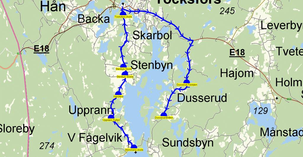 2014-09-02 15:15:08 Karta för Tur 6528 M - F Entreprenör Nordmarkens Busstrafik AB Fordon 6503 MB Sprinter 6528 14.35 15.