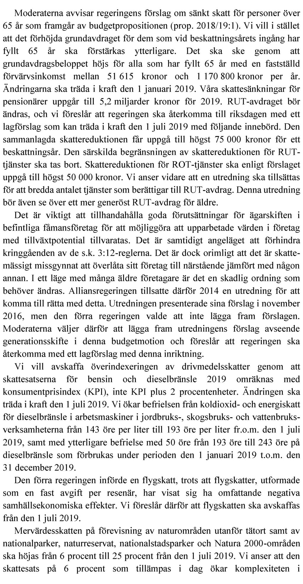 SKATTEUTSKOTTETS YTTRANDE