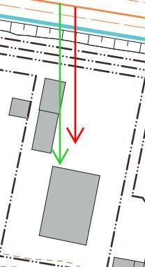 BILAGA F SIDA 66 (74) 10+025, Norr Villa 29 31 Befintligt utförande: Tvåplans villa med fasad i trä och tegel. Ny bullerskärm planeras i fastighetsgräns.