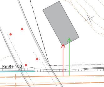 BILAGA F SIDA 9 (74) 8+150, Söder Garage 25 24 Befintligt utförande: Plåtbyggnad i samma nivå som området.
