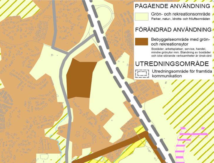 10 6 Samhällsplanering 61 Kommunal planering 611 Översiktsplan I Göteborg stads översiktsplan är ett område väster om Origohuset, i anslutning till Brottkärrsmotet och Billdalsvägen, utpekat som