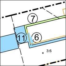 Till fastigheten kan tredimensionellt utrymme föras över genom fastighetsreglering från Södermalm 3:1 (fig 2) och Templet 3 (fig 3) för att också utgöra del av bostadsfastigheten.