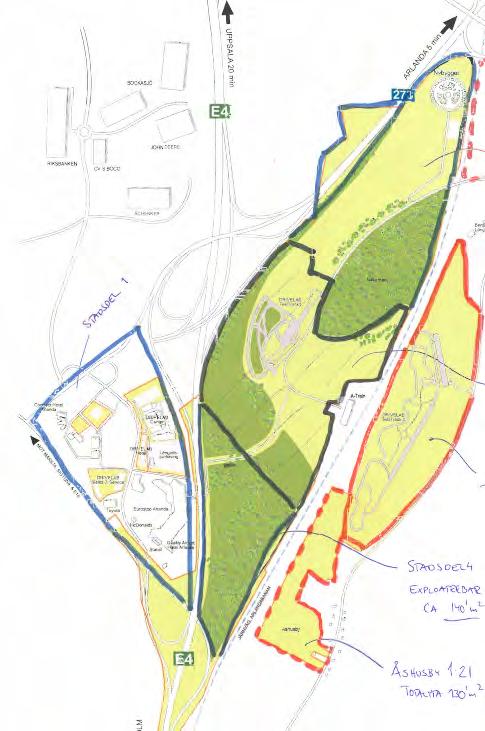 Sida 5 (18) Stadsdel 6 Stadsdel 5 Stadsdel 1 Stadsdel 4 Bild 2: Arlanda stad, stadsdel 1, 4, 5 och 6 2 Brista verksamhetsområde (fd tågcentrum) Anledningen till att Brista verksamhetsområde nämns i