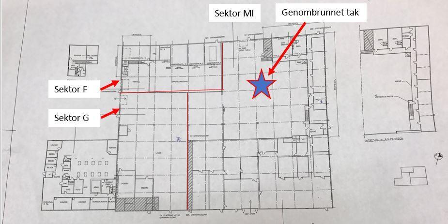 en alternativ släckenhet (ASE) 1 från Lindome brandstation. Även ledningsfunktioner larmades i form av en insatsledare från Mölndals brandstation och en insatschef från Gårda brandstation.