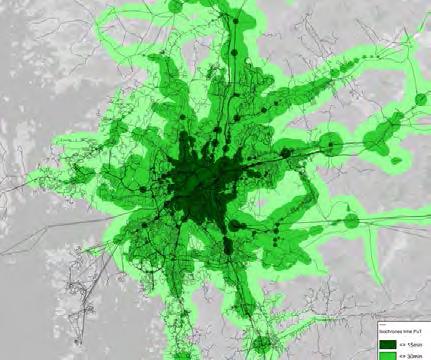 Effekt- och konsekvensbedömningar påtagligt högre än idag, vilket bidrar till en ökad attraktivitet och en högre marknadsandel för kollektivtrafiken.