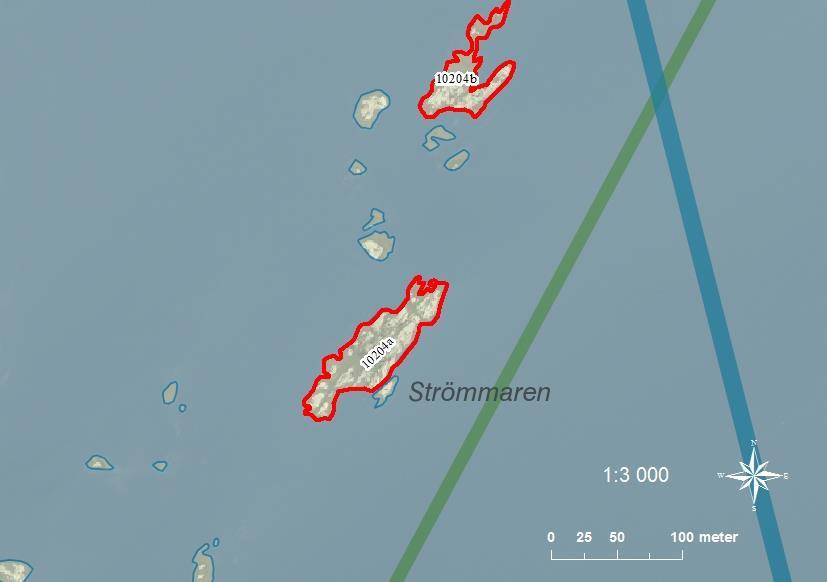 10204a Strömmaren SE0530113 3 0,40 10204b Strömmaren SE0530113 2 0,22 A: Klippskär med ganska mycket buskar och sly.