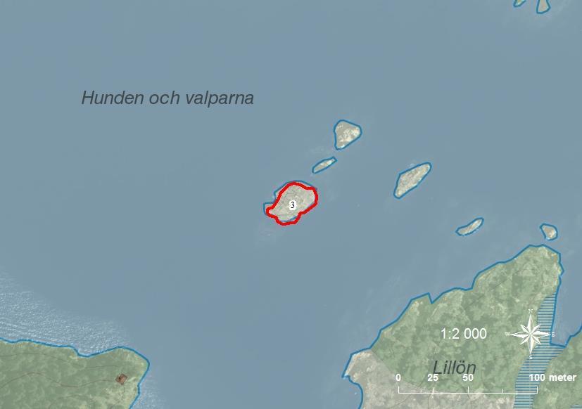 3 Klitts NO-skär SE0540085 1 0,06 Klippskär med enstaka buskar.
