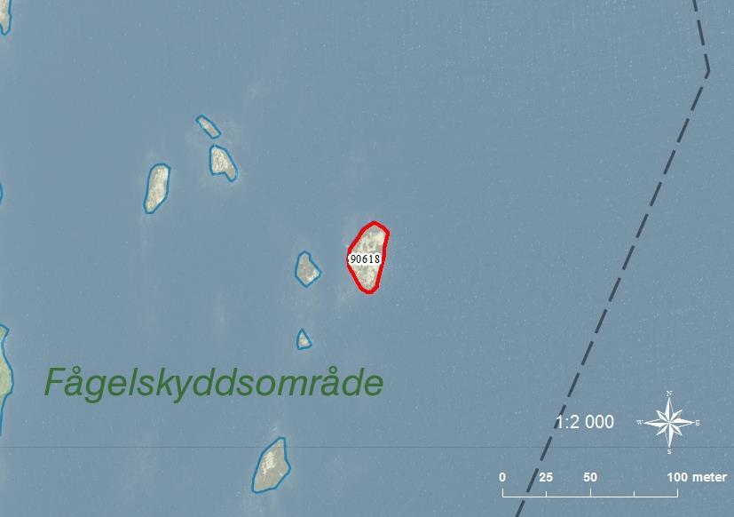90618 Stora Björköns ostskär SE0540085 1 0,06 Klippskär med någon enstaka klibbalbuske.