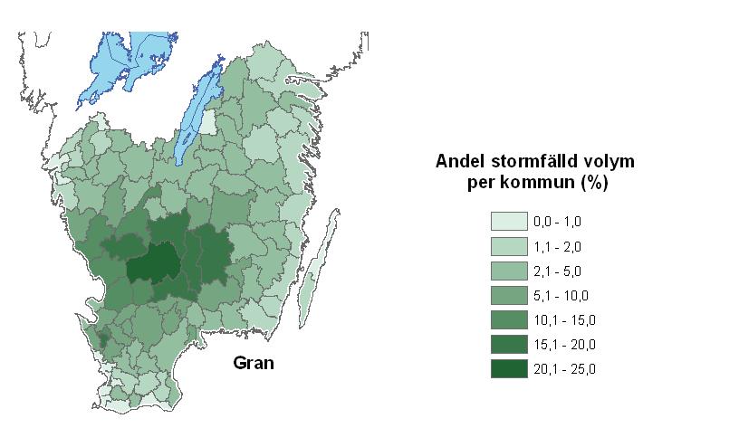 1.2 Bakgrund 1.2.1 Stormen Gudrun Den 8-9 januari 2005 drog orkanen Gudrun förbi södra och mellersta Sverige och orsakade stor förödelse för många skogsägare.