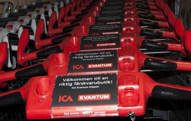 MINDRE VAGN - BLÅTT HANDTAG P Stor vagn - svart handtag 16-03 www.exactibutik.