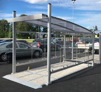 MA KUNDVAGNSGARAGE Vår storsäljare som består av lackerade aluminiumprofiler med väggar i 8 mm säkerhetsglas, tak av polykarbonat.