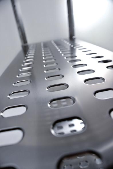Hyllsystem Rostfritt INFIX INOX Robust och mångsidigt hyllplansystem i rostfritt stål med stor stabilitet.