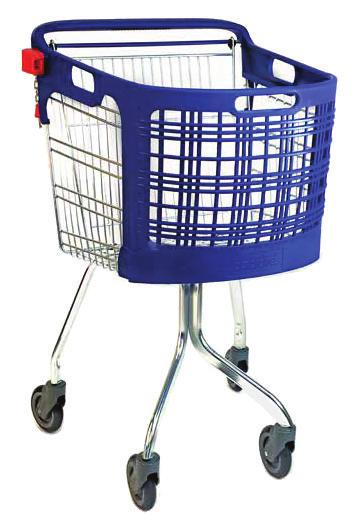 m. CADDIE STANDARD 100 L / 125 L Vagn med kompakt konstruktion och underhylla som rymmer en drickaback.
