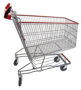 Stackning: 23-25 cm CADERGO STANDARD 215 L Perfekt vagn för stormarknader där kunderna ställer stora krav. Vagn har underhylla.