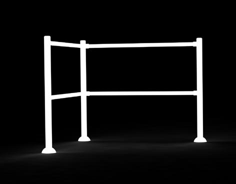 Systemet Guidance Rail består av - Ändstolpe - Mittstolpe - Hörnstolpe