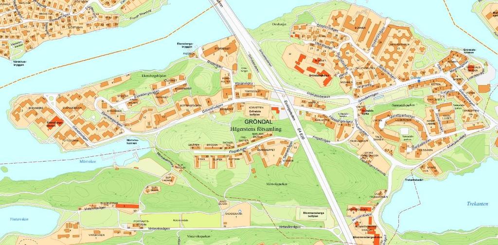Sida 9 (19) Gröndal 3. 2. 1. 4. Karta 3: Projekt - Gröndal 1 Förskolan Udden Gröndalsvägen 173 2 Förskolan Hamngården Maskinistgatan 6 3 Ny förskola kv.