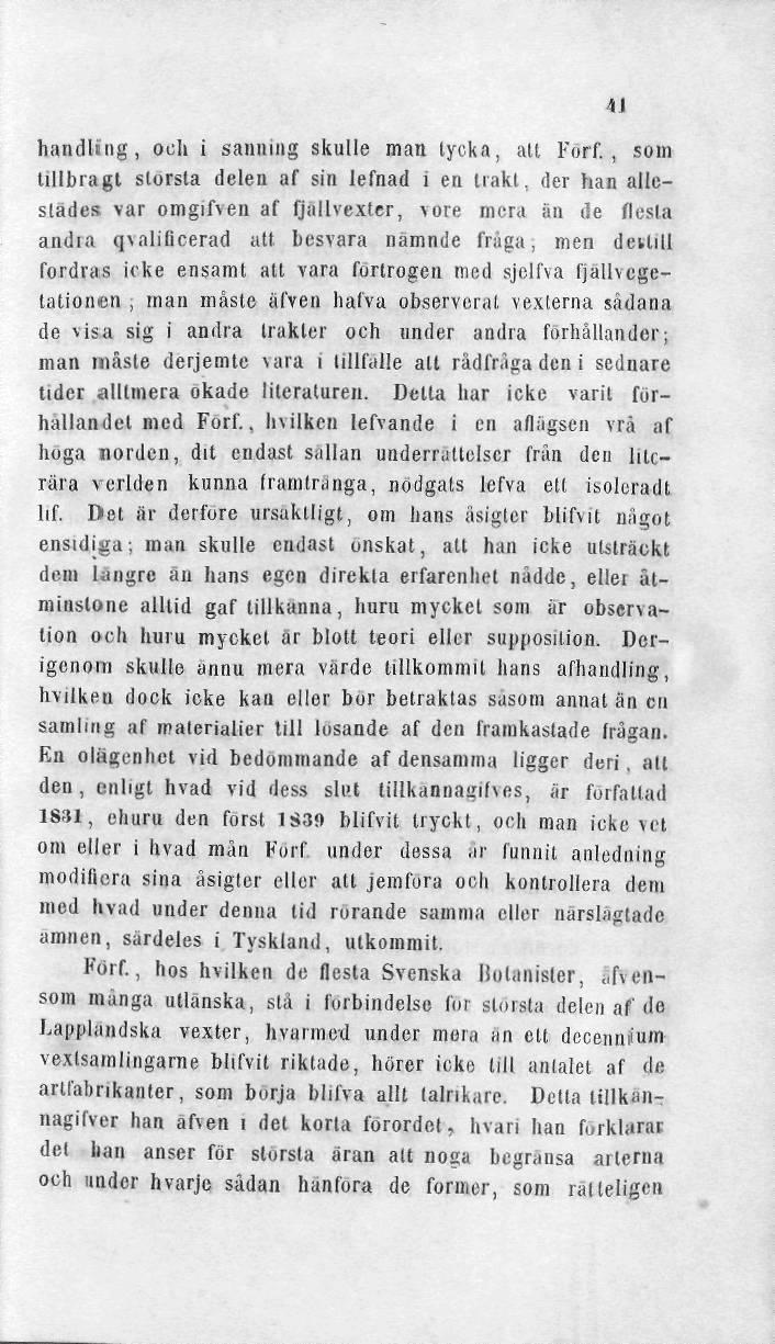 handling, ocli i sanning skulle man tycka, att Förf.