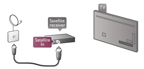 Du kan även använda en SCART-kabel om digitaldekodern inte har någon HDMI-ingång. Avstängningstimer Avaktivera den automatiska timern om du bara använder fjärrkontrollen för satellitmottagaren.