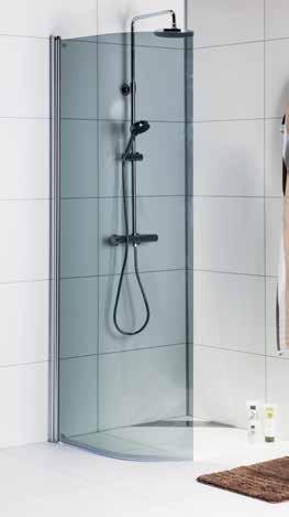 DUSCHAR Svängbar NORO Ice Focus DVR 6 mm bockat säkerhetsglas Svängbar, 180 Duschen är